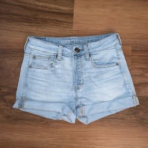 American eagle high waisted denim shorts